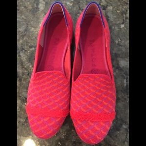 Pomegranate grid Rothy's loafers
